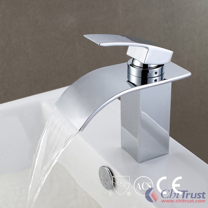 Flat Single Handle Basin Mounted Water-2